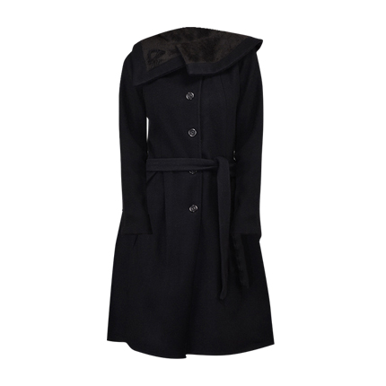 shop online Athena Black Woollen Longline Coat shop online Athena Black Woollen Longline Coat