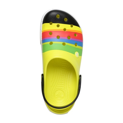striped crocs