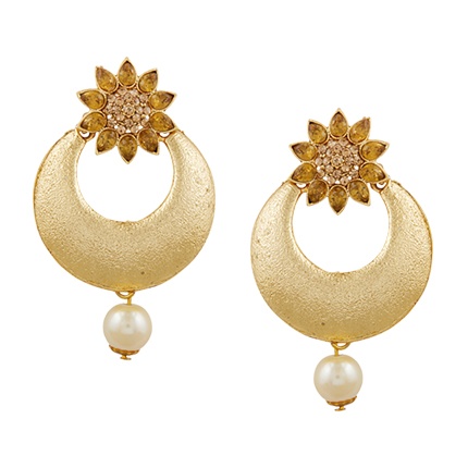 shop Gold-Toned Crescent Shaped Drop Earrings online shop Gold-Toned Crescent Shaped Drop Earrings online