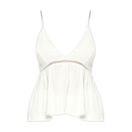 shop online FOREVER 21 Women White Crochet Detail Top shop online FOREVER 21 Women White Crochet Detail Top
