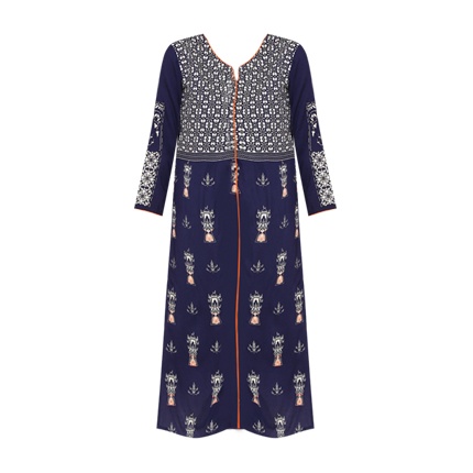 shop Navy Blue Printed Kurta online shop Navy Blue Printed Kurta online