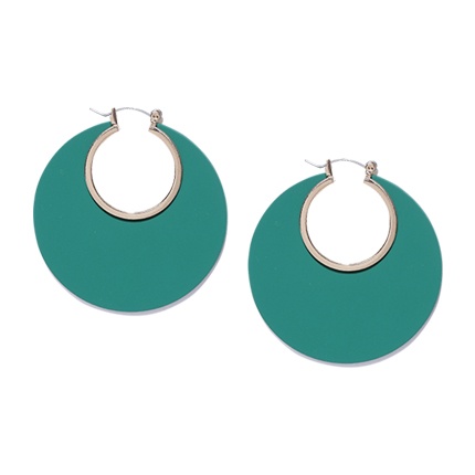 shop online Tipsyfly Green & Gold-Toned Circular Hoop Earrings shop online Tipsyfly Green & Gold-Toned Circular Hoop Earrings