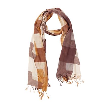 shop online Anekaant Brown & Beige Checked Stole shop online Anekaant Brown & Beige Checked Stole