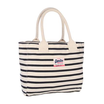 shop online Superdry Kendall Beige Stripe Beach Tote Bag shop online Superdry Kendall Beige Stripe Beach Tote Bag