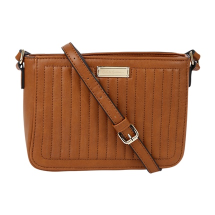 shop Mast & Harbour Brown Solid Sling Bag online shop Mast & Harbour Brown Solid Sling Bag online