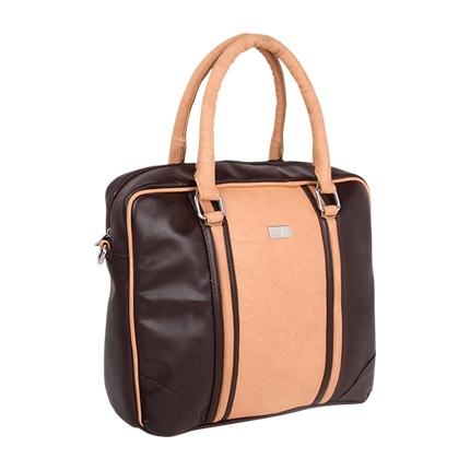 shop Brown/Peach Synthetic Leather Laptop Bag online shop Brown/Peach Synthetic Leather Laptop Bag online
