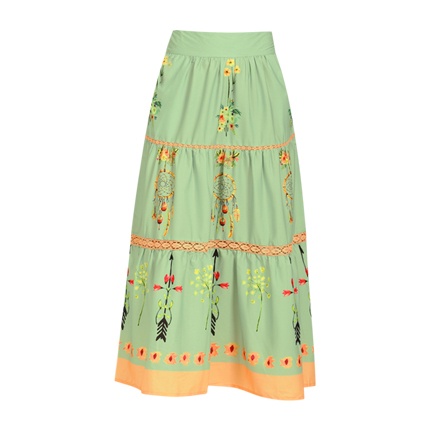 shop Anouk Green Printed Maxi Skirt online shop Anouk Green Printed Maxi Skirt online