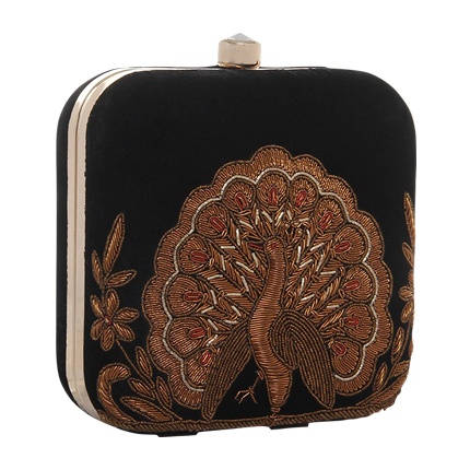 shop online Hopping Street Black Raw Silk Clutch shop online Hopping Street Black Raw Silk Clutch