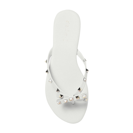 shop DressBerry Women White Embellished Open Toe Flats online shop DressBerry Women White Embellished Open Toe Flats online