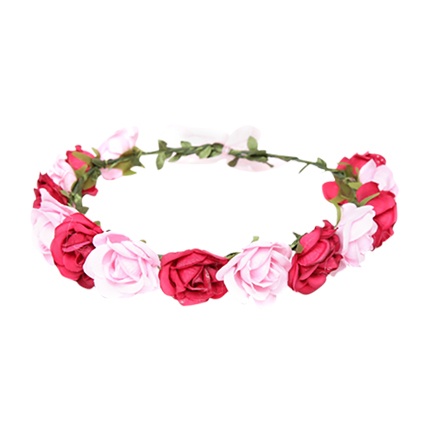 shop online The Hairklip Red & Pink Rosette Hair Wreath shop online The Hairklip Red & Pink Rosette Hair Wreath