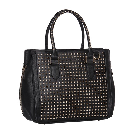 shop online Black Studded Saffiano Handbag shop online Black Studded Saffiano Handbag