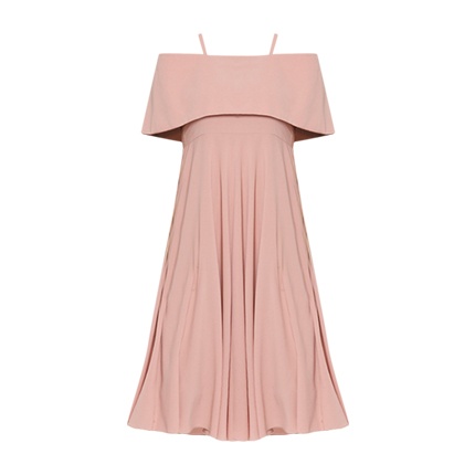 shop SASSAFRAS Women Pink Fit & Flare Off-Shoulder Midi Dress online shop SASSAFRAS Women Pink Fit & Flare Off-Shoulder Midi Dress online
