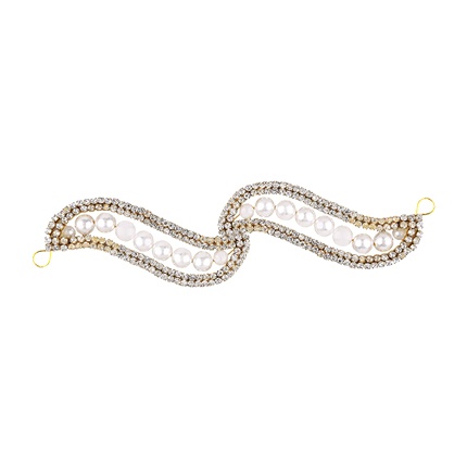 navy and gold hair accessories