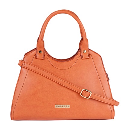 Style and compare Caprese Peach Coloured Solid Handheld Bag bags