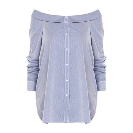 shop Vero Moda Blue Striped Shirt online shop Vero Moda Blue Striped Shirt online