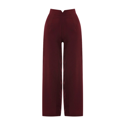 shop Women Maroon Solid Smart Fit Flat-Front Trousers online shop Women Maroon Solid Smart Fit Flat-Front Trousers online