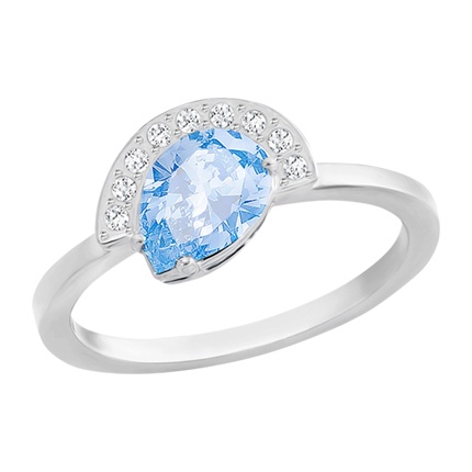 shop Swarovski Silver/Blue Metal Ring online shop Swarovski Silver/Blue Metal Ring online