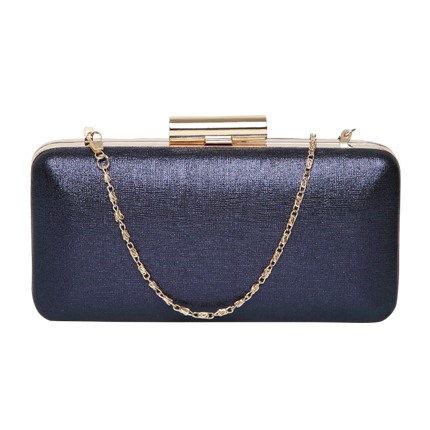 shop online Mast & Harbour Navy Shimmer Box Clutch with Chain Strap shop online Mast & Harbour Navy Shimmer Box Clutch with Chain Strap