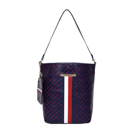 shop Tommy Hilfiger Navy Blue Printed Tote Bag online shop Tommy Hilfiger Navy Blue Printed Tote Bag online