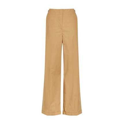 next Women Tan Brown Parallel Trousers 