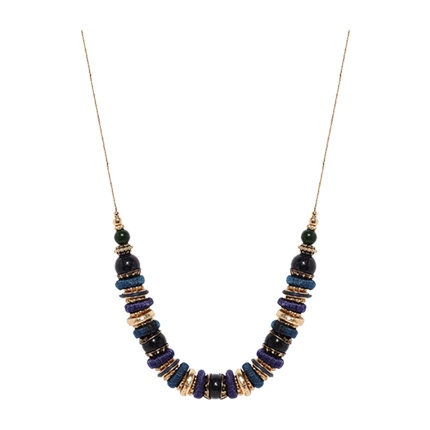 shop online Accessorize Gold-Toned & Blue Necklace shop online Accessorize Gold-Toned & Blue Necklace
