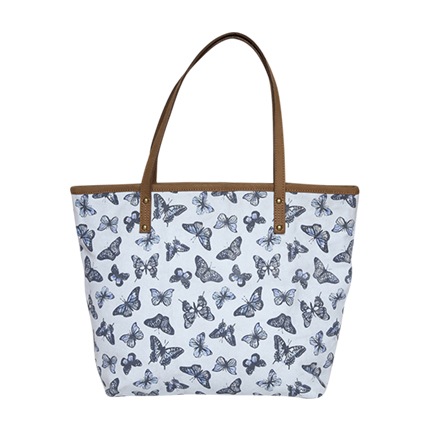 shop COTT N CURLS Blue Butterfly Printed Tote Bag online shop COTT N CURLS Blue Butterfly Printed Tote Bag online
