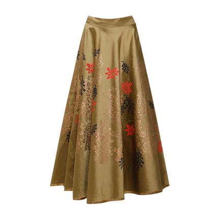 shop online Ira Soleil Beige Printed Maxi Skirt shop online Ira Soleil Beige Printed Maxi Skirt