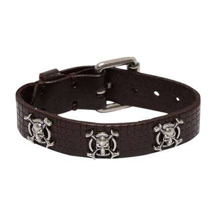 shop online Ed Hardy Brown Leather Embellished Contemporary Bracelet shop online Ed Hardy Brown Leather Embellished Contemporary Bracelet