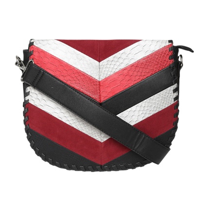 shop online Parfois Red & Black Snakeskin Textured Sling Bag shop online Parfois Red & Black Snakeskin Textured Sling Bag