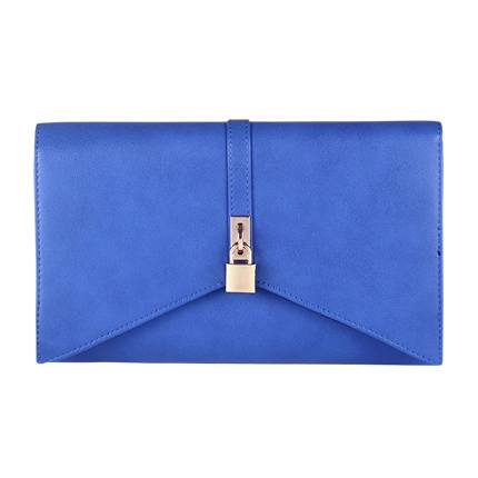 shop online Fur Jaden Blue Polyurethane (Pu) Clutch shop online Fur Jaden Blue Polyurethane (Pu) Clutch
