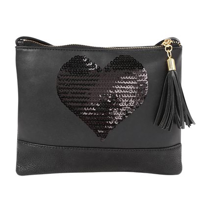shop online DressBerry Black Sequinned Sling Bag shop online DressBerry Black Sequinned Sling Bag