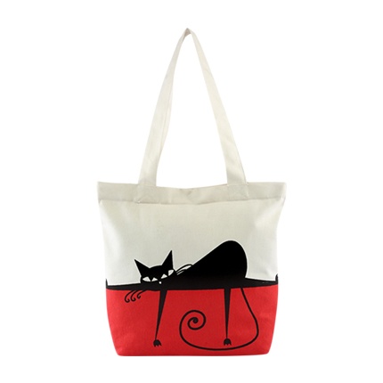 shop Vivinkaa White & Red Printed Tote Bag online shop Vivinkaa White & Red Printed Tote Bag online