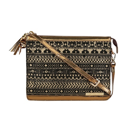 shop Funk For Hire Black/Golden Faux Leather Sling Bag online shop Funk For Hire Black/Golden Faux Leather Sling Bag online