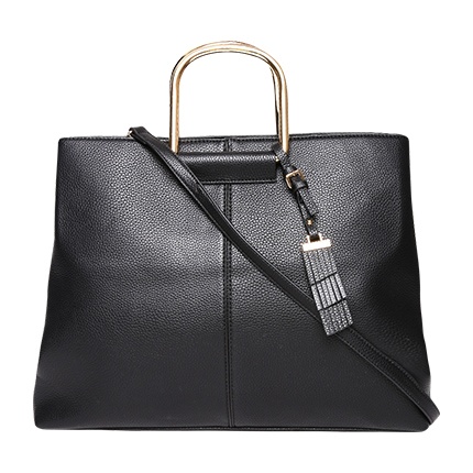 shop online MANGO Black Handbag with Sling Strap shop online MANGO Black Handbag with Sling Strap