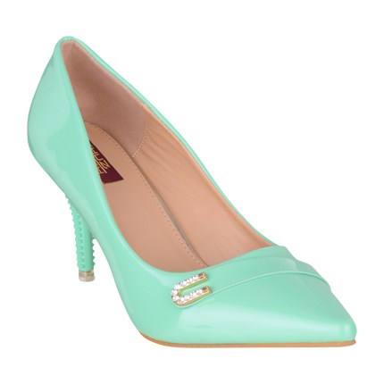and compare TOUCH Women Green Solid Pumps footwear Sociomix