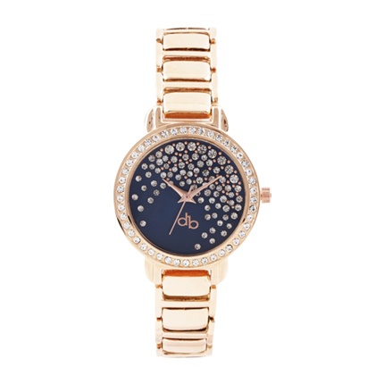 shop online Women Navy Stone-Studded Dial Watch shop online Women Navy Stone-Studded Dial Watch