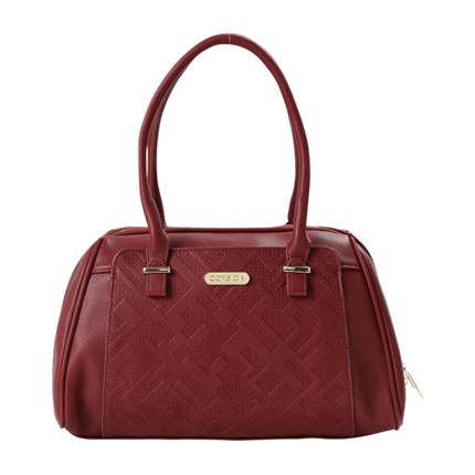 shop online CORSICA Maroon Textured Handbag shop online CORSICA Maroon Textured Handbag