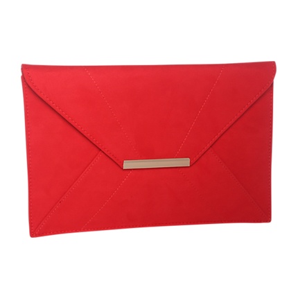 red envelope clutch bag