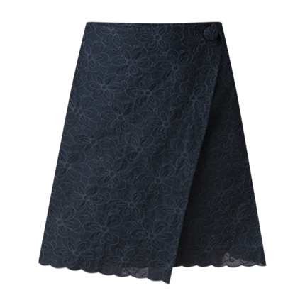 shop online Navy Blue Embroidered Skirt shop online Navy Blue Embroidered Skirt