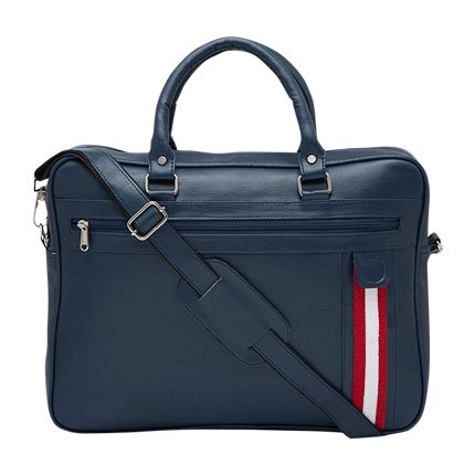 shop Blue Faux Leather Laptop Bag online shop Blue Faux Leather Laptop Bag online
