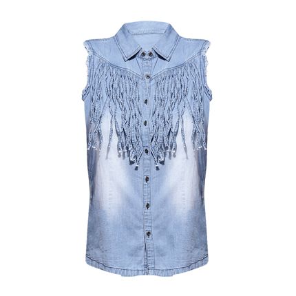 shop online Roadster Blue Sleeveless Casual Shirt shop online Roadster Blue Sleeveless Casual Shirt
