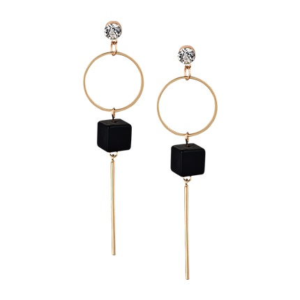 shop online OOMPH Gold-Toned Embellished Drop Earrings shop online OOMPH Gold-Toned Embellished Drop Earrings